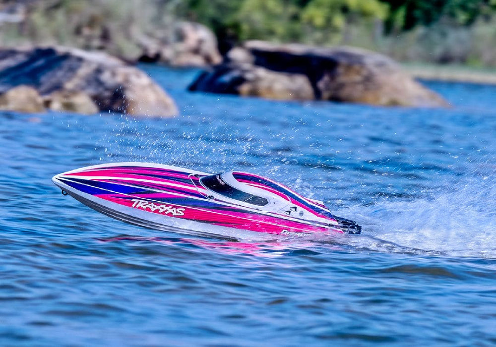 TRA106064-4PINK Traxxas Disruptor High-Performance Boat, 4S VXL - Pink *** YOU will need this part # TRA2998 to run this BOAT