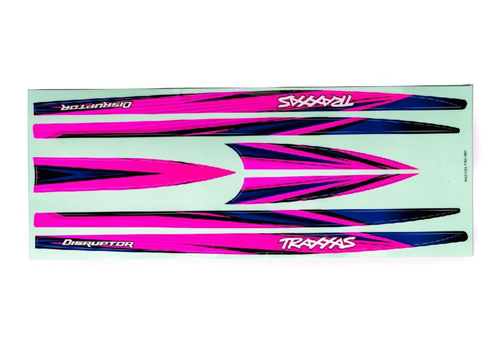 TRA10698-PINK Traxxas Decal set for Disruptor hull, waterproof - Pink