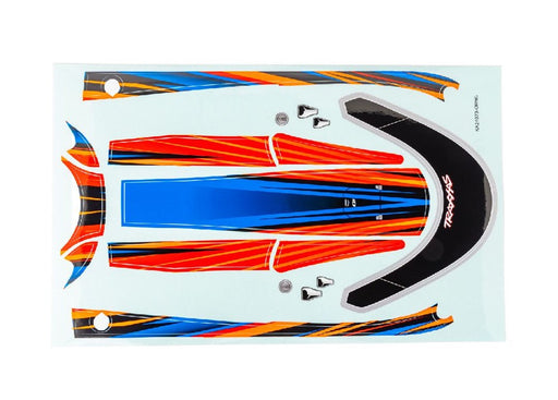 TRA10699-ORNG Traxxas Decal set, for Disruptor hatch, waterproof - Orange
