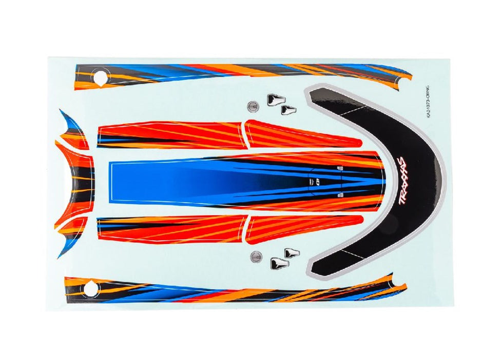 TRA10699-ORNG Traxxas Decal set, for Disruptor hatch, waterproof - Orange