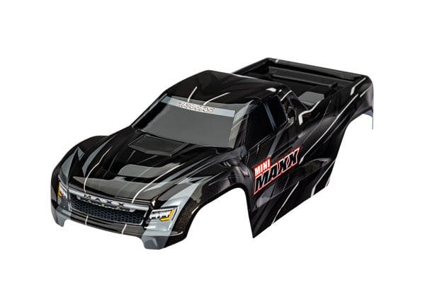 TRA10711-BLK Traxxas Body, Mini Maxx, black (painted, decals applied)