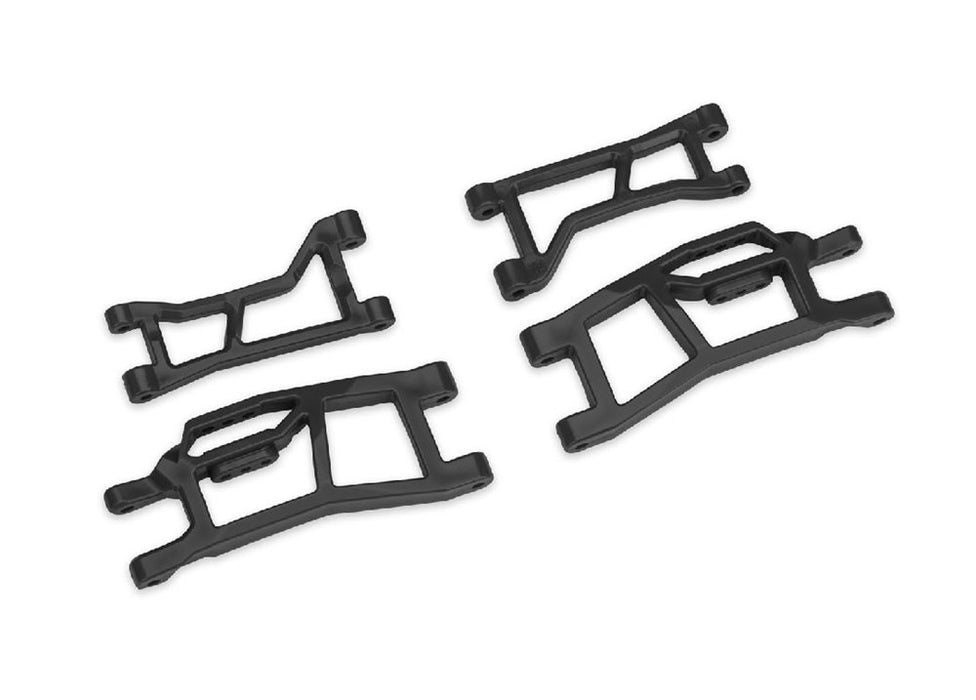 TRA10725-BLK Traxxas Suspension arms, front (upper (2) lower (2)), black