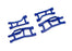 TRA10725-BLUE Traxxas Suspension arms, front (upper (2) lower (2)), blue