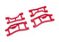 TRA10727-RED Traxxas Suspension arms, rear (upper (2) lower (2)), red