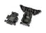 TRA10728X Traxxas Bulkhead, front (upper & lower)