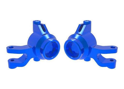 TRA10734-BLUE Traxxas Steering blocks, 6061-T6 aluminum (blue)(left & right)