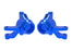 TRA10734-BLUE Traxxas Steering blocks, 6061-T6 aluminum (blue)(left & right)