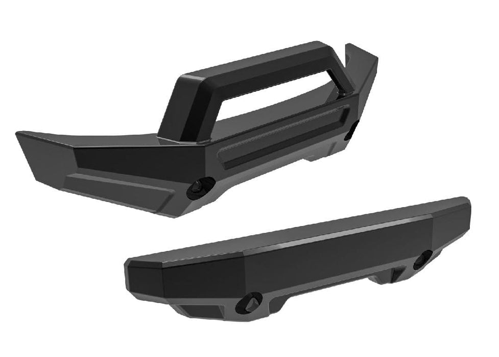TRA10735-BLK Traxxas Bumper, front (1)/ rear (1) (black)