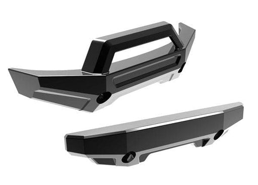 TRA10735-BLKCR Traxxas Bumper, front (1)/ rear (1) (black chrome)