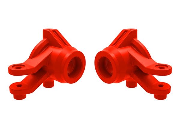 TRA10736-RED Traxxas Steering blocks, left & right (red)