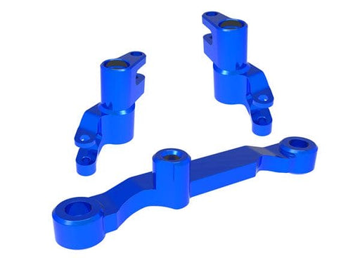 TRA10743-BLUE Traxxas Steering bellcranks, draglink (blue aluminum)