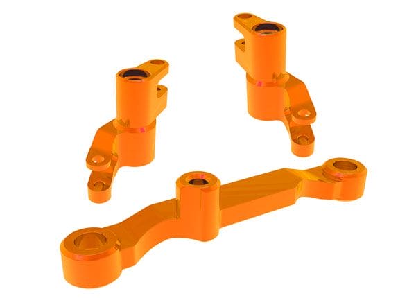 TRA10743-ORNG Traxxas Steering bellcranks, draglink (orange aluminum)
