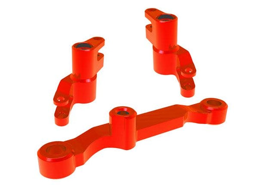 TRA10743-RED Traxxas Steering bellcranks, draglink (red aluminum)