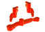 TRA10743-RED Traxxas Steering bellcranks, draglink (red aluminum)