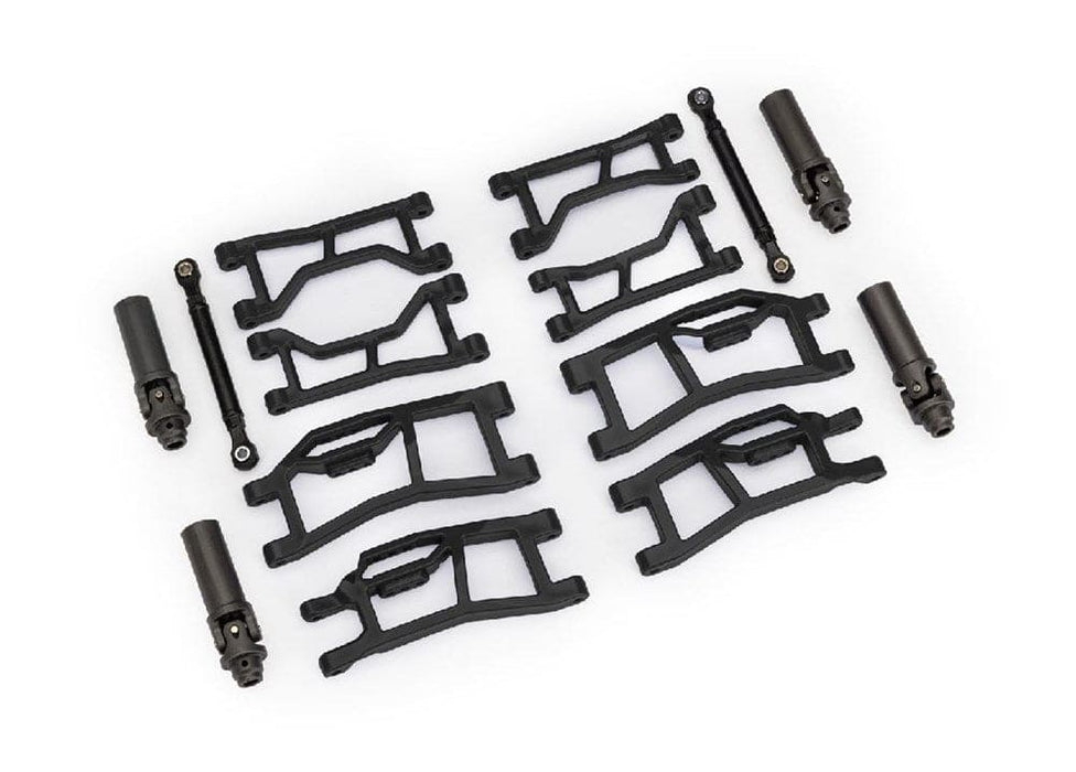 TRA10790-BLK Traxxas Suspension kit, Mini Maxx WideMaxx, black (front&rear)