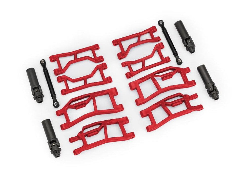 TRA10790-RED Traxxas Suspension kit, Mini Maxx WideMaxx, red (front&rear)