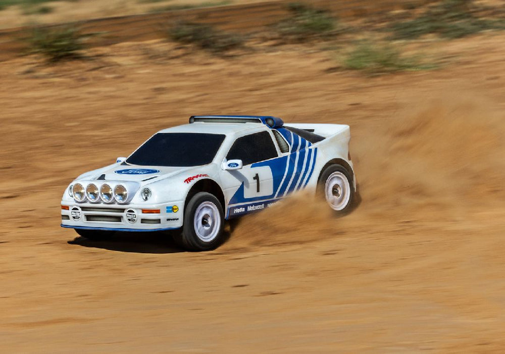 TRA108046-1WHITE Traxxas 1/16 RS200 Mini Rally VXL-3S 4x4 RTR - White (B&C Incl)
