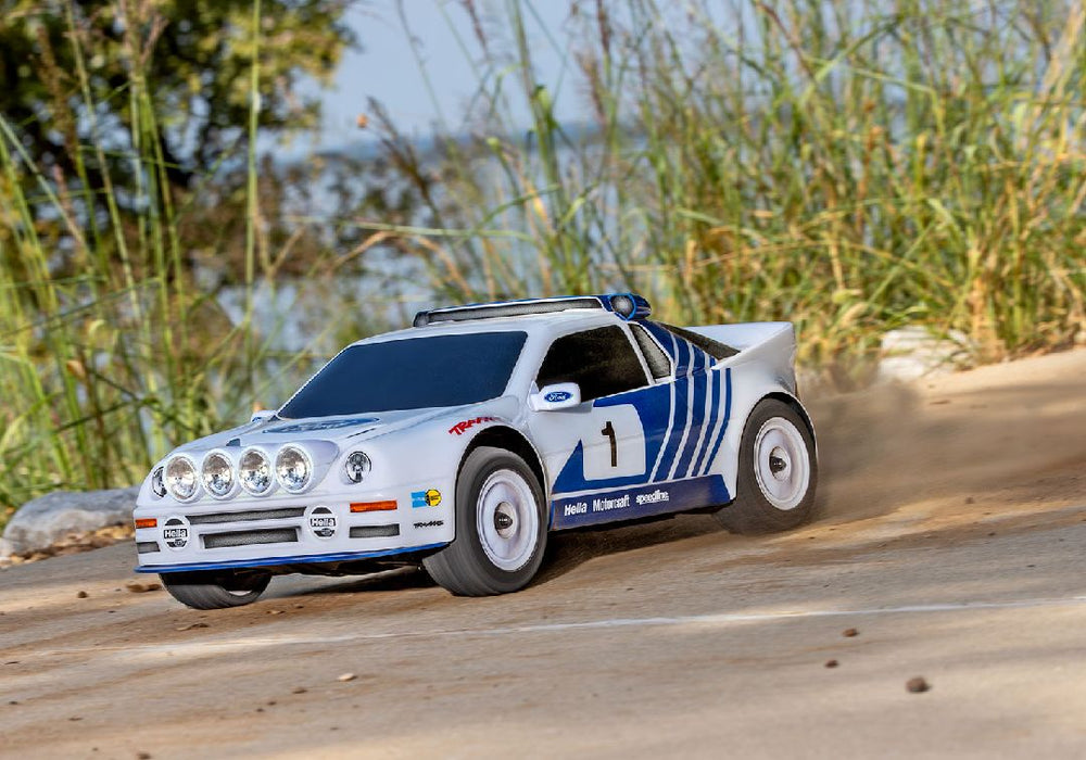TRA108046-1WHITE Traxxas 1/16 RS200 Mini Rally VXL-3S 4x4 RTR - White (B&C Incl)