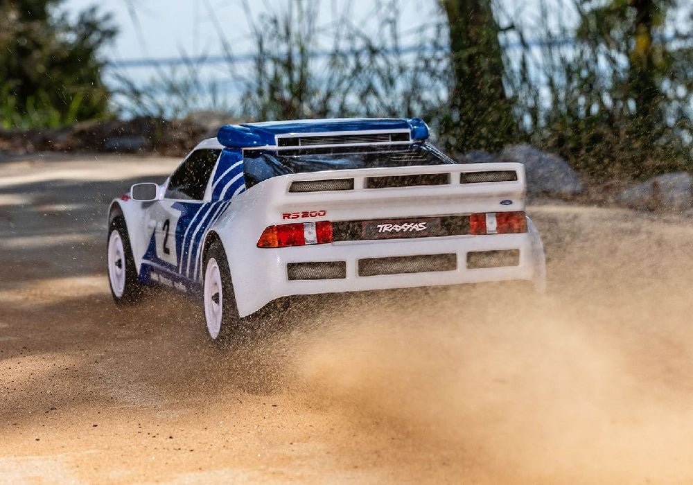 TRA108046-1WHITE Traxxas 1/16 RS200 Mini Rally VXL-3S 4x4 RTR - White (B&C Incl)