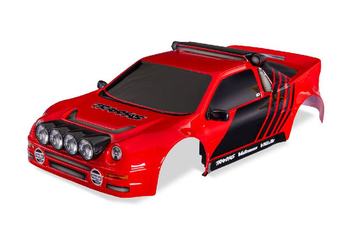 TRA10812-RED Traxxas Body, Ford RS200, complete (Red) (decals applied)