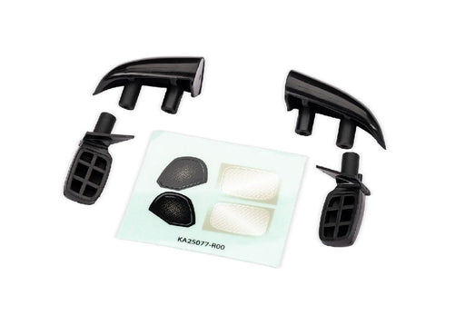 TRA10818-BLK Traxxas Black Side Mirrors and Roof Intakes (Left & Right)