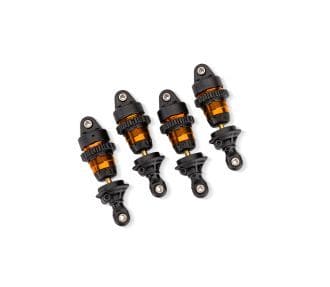 TRA10865-ORNG Traxxas Shocks GTR short PTFE-coated w/ TiN shafts (4) - Orange