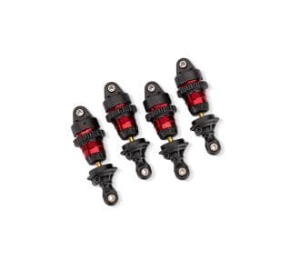 TRA10865-RED Traxxas Shocks GTR short PTFE-coated w TiN shafts (4) - Red