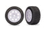 TRA10872-WHT Traxxas Tires & wheels, assembled (white/dual profile/front)(2)