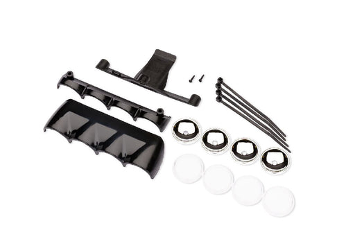 TRA10884-BLK Traxxas LED Light Pod Housing,black/lens,clear/reflector,chrome