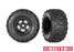 TRA10945 Traxxas Funco Replica Black Wheels with Sledgehammer Tires (2)