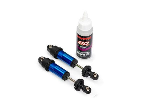 TRA10961-BLUE Traxxas Shocks, GT-Maxx, front, aluminum, blue-anodized (2)
