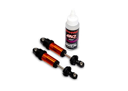 TRA10961-ORNG Traxxas Shocks, GT-Maxx, front, aluminum, orange-anodized (2)