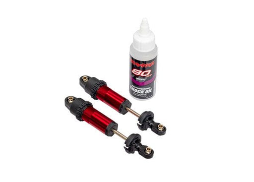 TRA10961-RED Traxxas Shocks, GT-Maxx, front, aluminum, red-anodized (2)