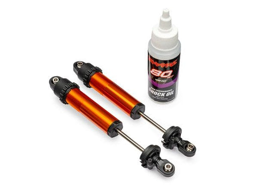 TRA10962-ORNG Traxxas Shocks, GT-Maxx, rear, aluminum, orange-anodized (2)