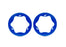 TRA10976-BLUE Traxxas Beadlock rings, front, blue (3.5") (2)