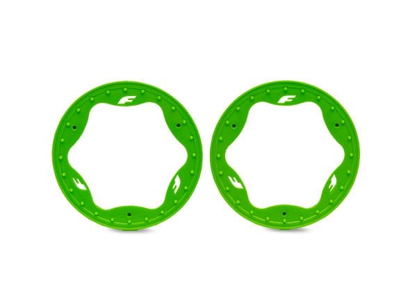 TRA10976-GRN Traxxas Beadlock rings, front, green (3.5") (2)