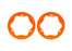 TRA10976-ORNG Traxxas Beadlock rings, front, orange (3.5") (2)