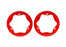 TRA10976-RED Traxxas Beadlock rings, front, red (3.5") (2)