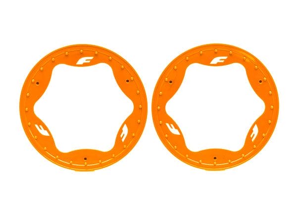 TRA10977-ORNG Traxxas Beadlock Rings Rear Orng
