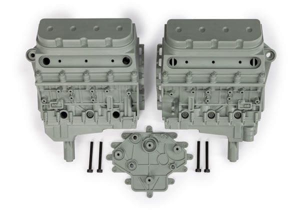 TRA10981-GRAY Traxxas Engine Block/3X25 Cs (4)