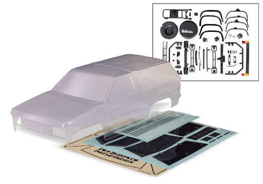 TRA11011 Traxxas Body, 1988 Nissan Pathfinder decals/window masks Clear