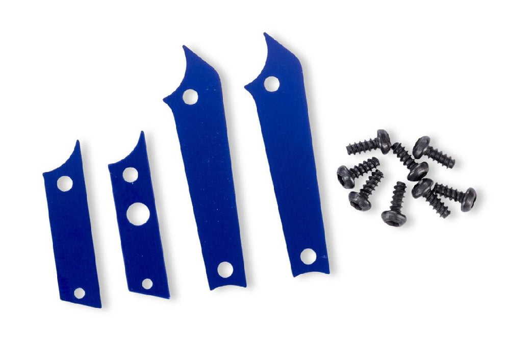 TRA12016-BLUE Traxxas TXC-4M Aluminum Chassis Panel Insert Set - Blue