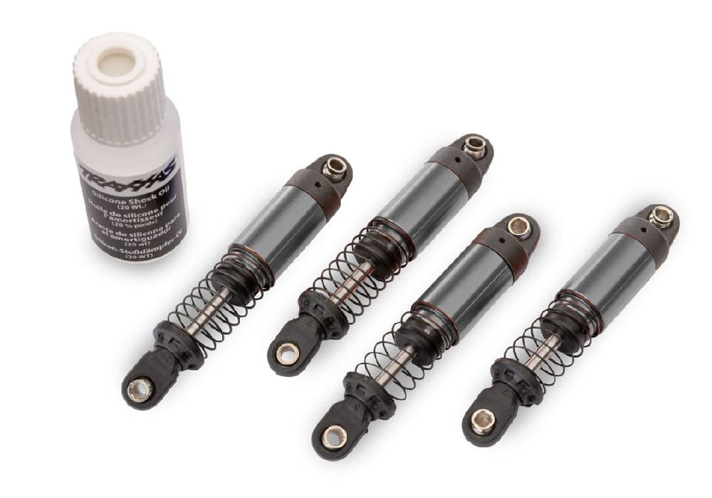 TRA12060-GRAY Traxxas Shocks, GTM Pro, Aluminum (w/springs) - Gray (4)