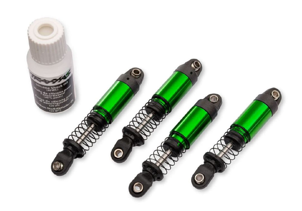 TRA12060-GRN Traxxas Shocks, GTM Pro, Aluminum (w/springs) - Green (4)