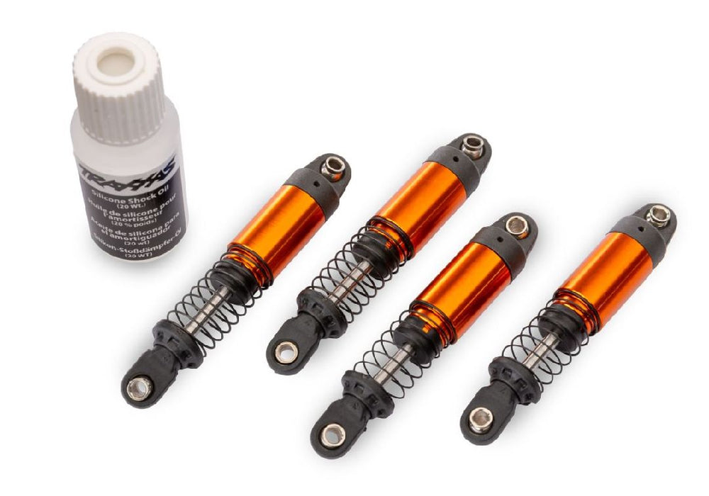 TRA12060-ORNG Traxxas Shocks, GTM Pro, Aluminum (w/springs) - Orange (4)