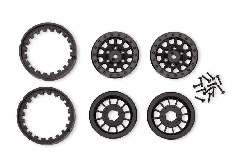 TRA12071 Traxxas Wheels, 1.3", Method Race 105 Beadlock - Black (2)