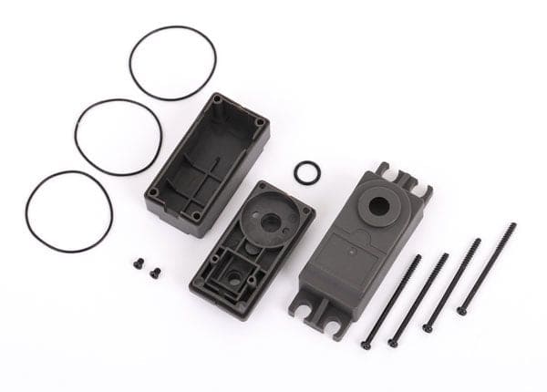 TRA2276 Traxxas Servo case, plastic (top, middle, bottom)/ gaskets/ hard