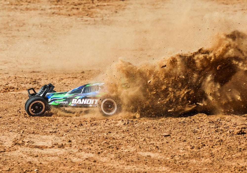 TRA24254-8GREEN Traxxas Bandit 1/10 HD Buggy with TQ 2.4GHz - Green **Sold Separately for the best run time you will need part# Tra2992***