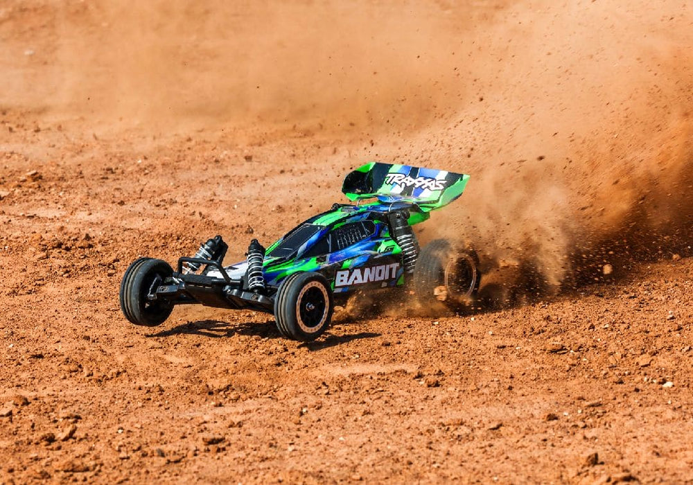 TRA24254-8GREEN Traxxas Bandit 1/10 HD Buggy with TQ 2.4GHz - Green **Sold Separately for the best run time you will need part# Tra2992***