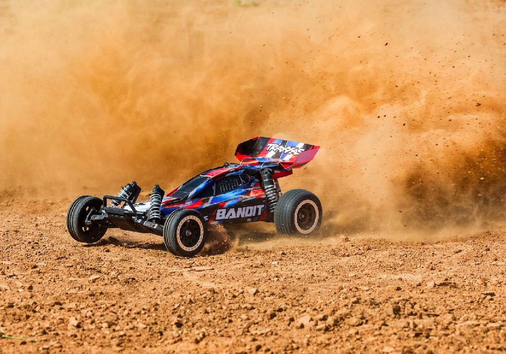TRA24254-8RED Traxxas Bandit 1/10 HD Buggy with TQ 2.4GHz - Red **Sold Separately for the best run time you will need part# Tra2992***